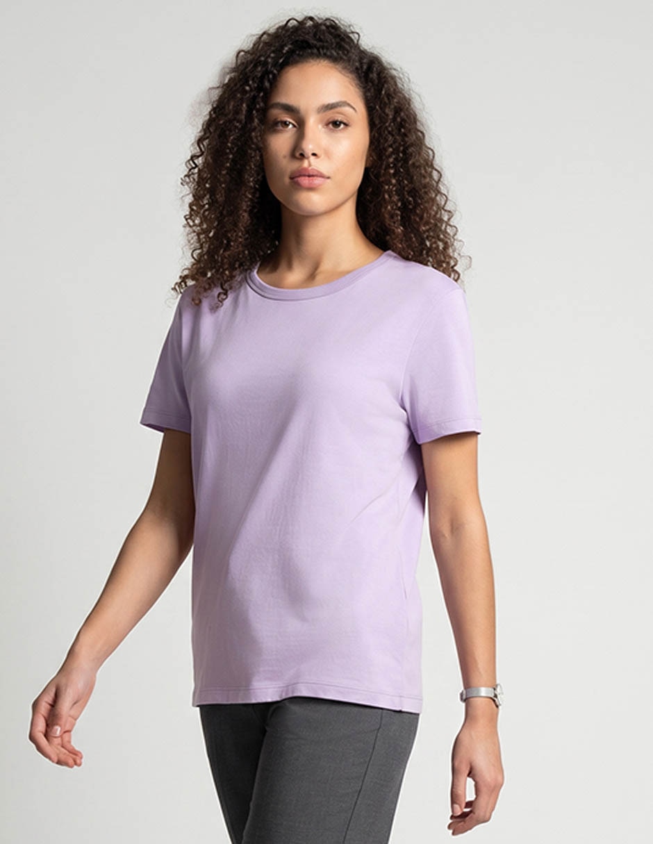 Playera manga corta cuello redondo para mujer Playera manga corta cuello redondo para mujer