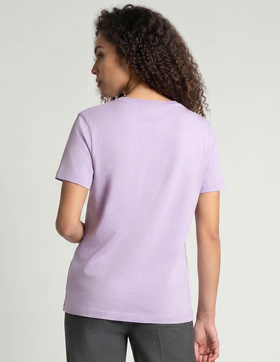 Playera manga corta cuello redondo para mujer 2