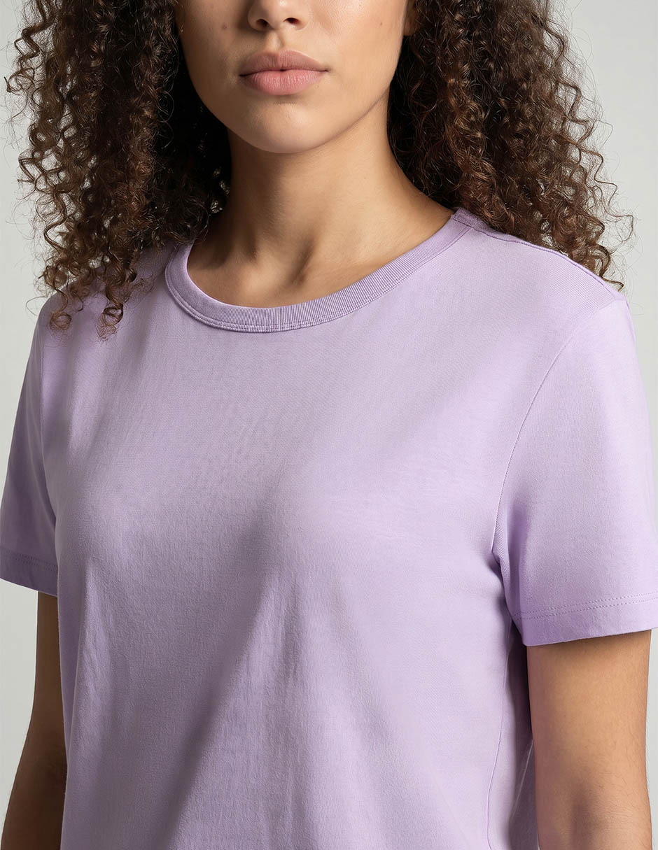 Playera manga corta cuello redondo para mujer 3