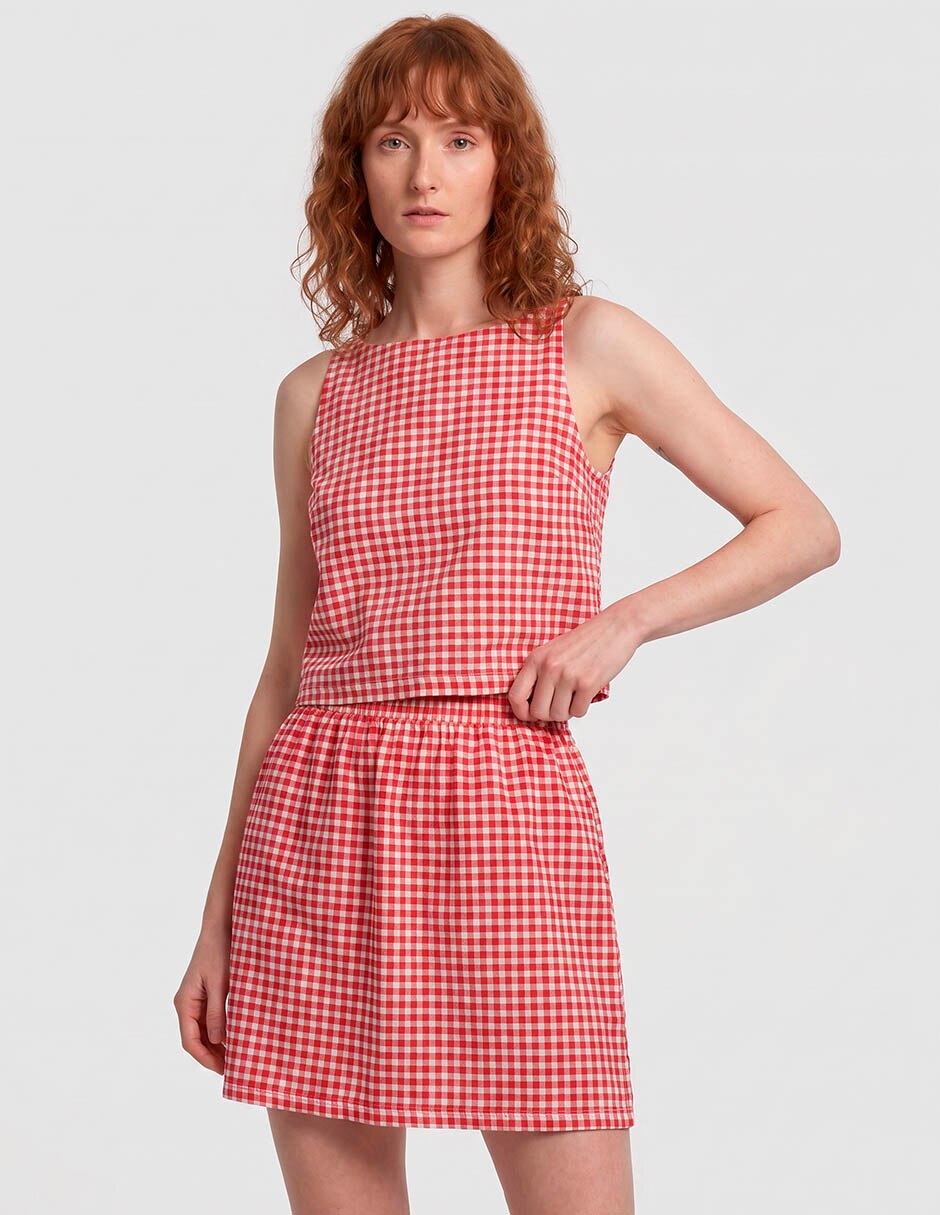 Falda mini a la cintura