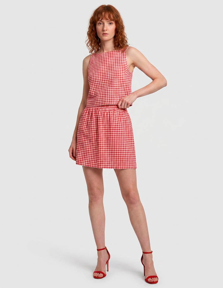 Falda mini a la cintura