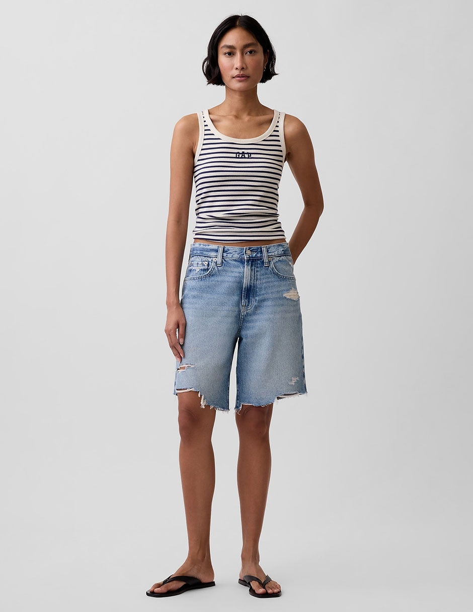 Playera tank cuello redondo para mujer