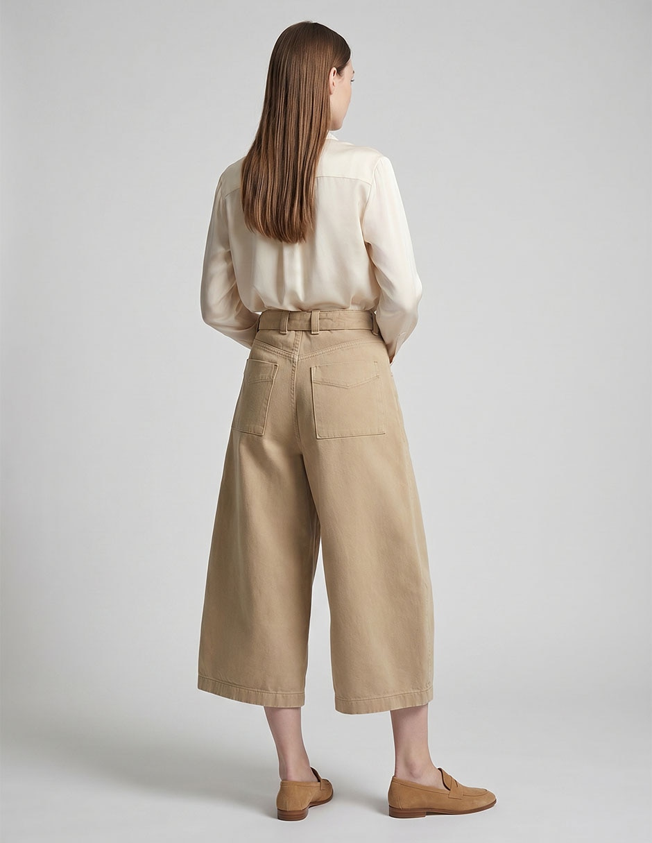 Pantalón capri amplio para mujer 2