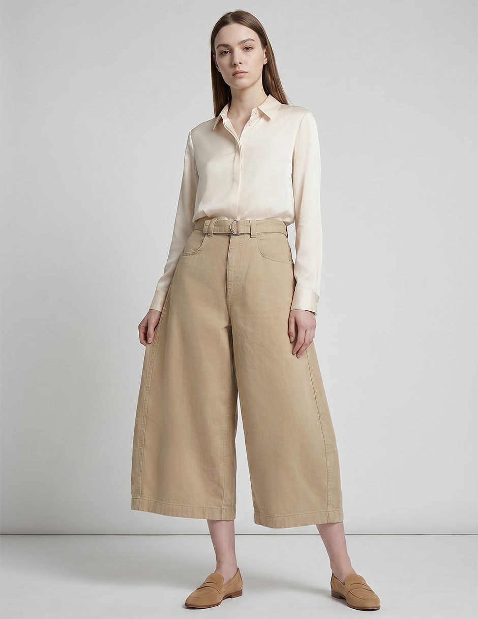 Pantalón capri amplio para mujer 3