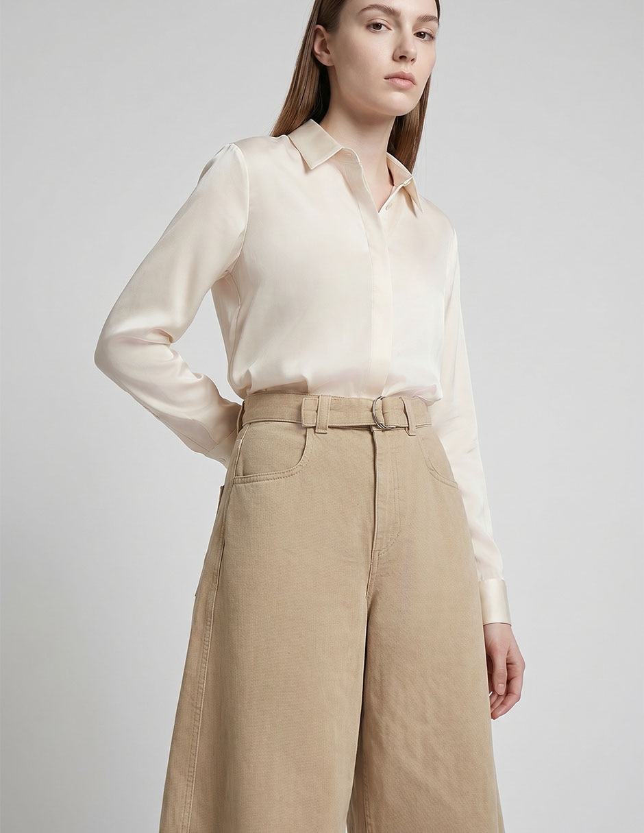 Pantalón capri amplio para mujer 4