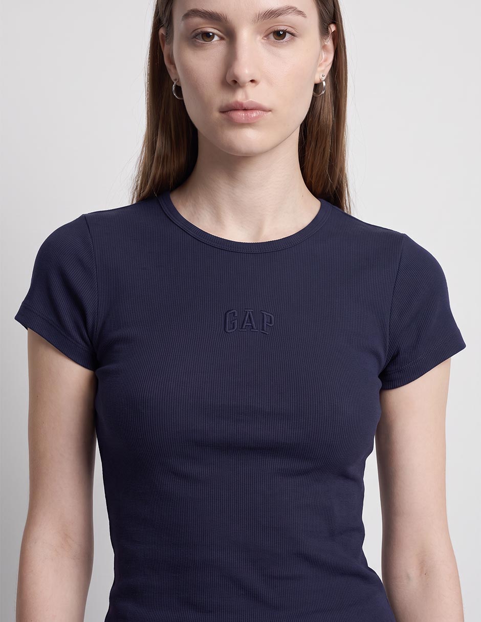 Playera manga corta cuello redondo para mujer 3
