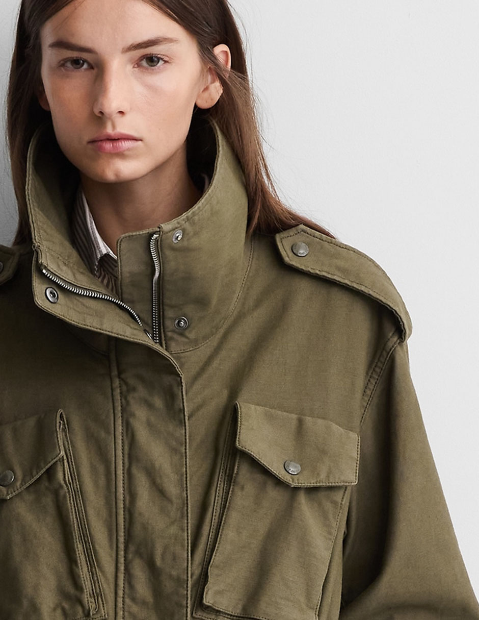 Gap x A.P.C. Chamarra Utilitaria con Bolsillos para Mujer