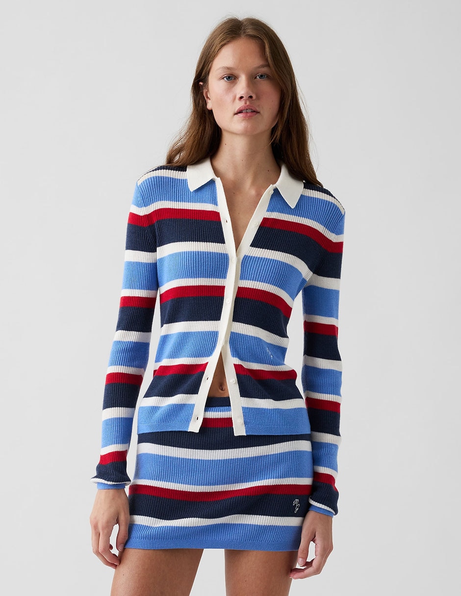 Suéter cuello polo para mujer