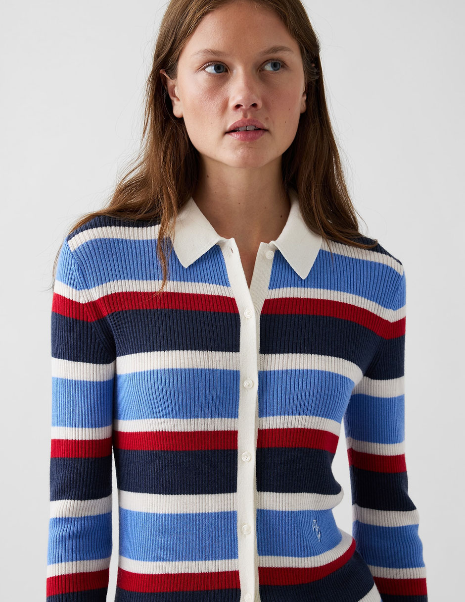 Suéter cuello polo para mujer 4
