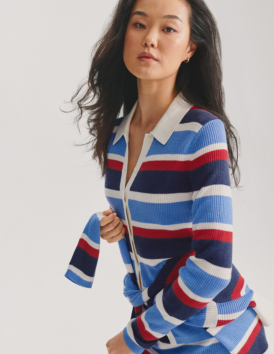 Suéter cuello polo para mujer 3