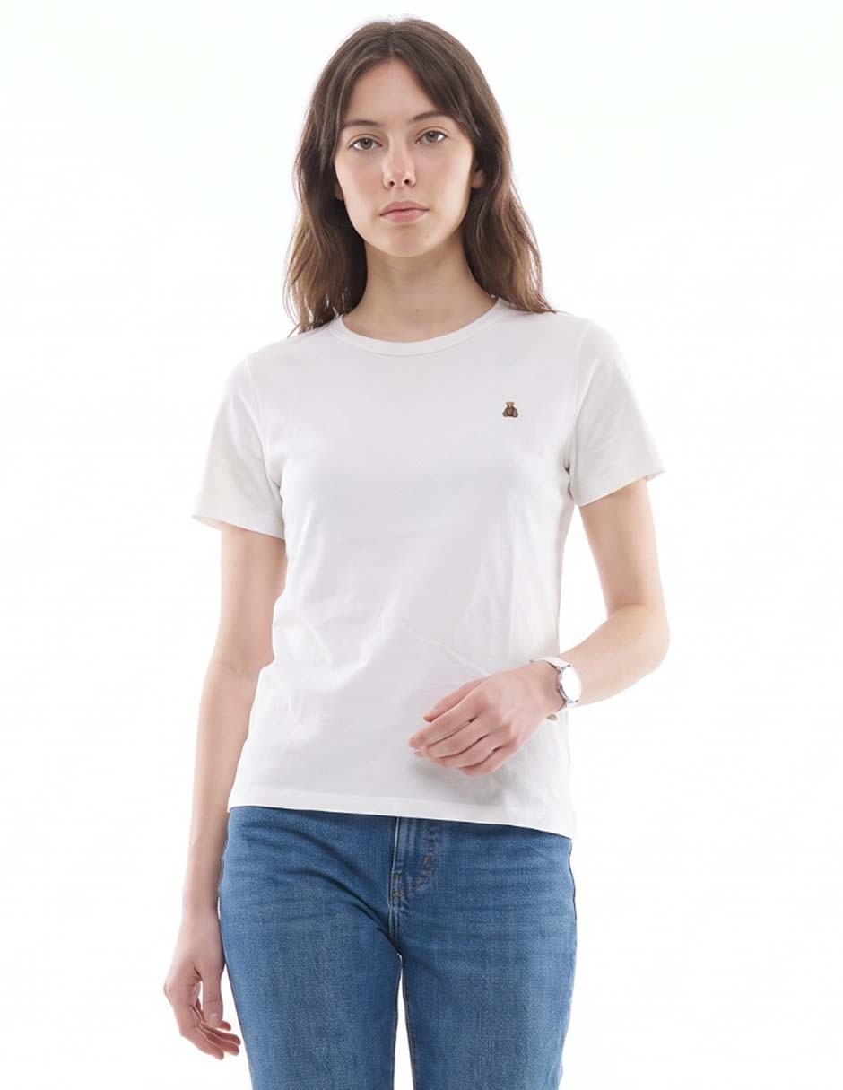 Playera manga corta cuello redondo para mujer 1