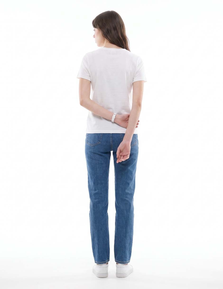 Playera manga corta cuello redondo para mujer 2