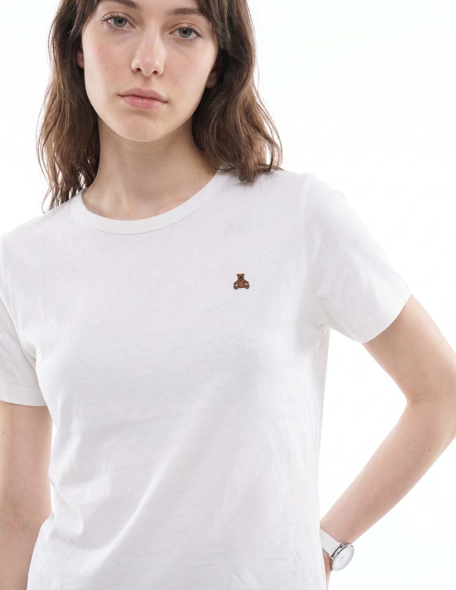 Playera manga corta cuello redondo para mujer 4