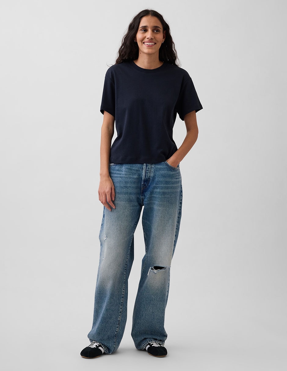 Playera manga corta cuello redondo para mujer 2