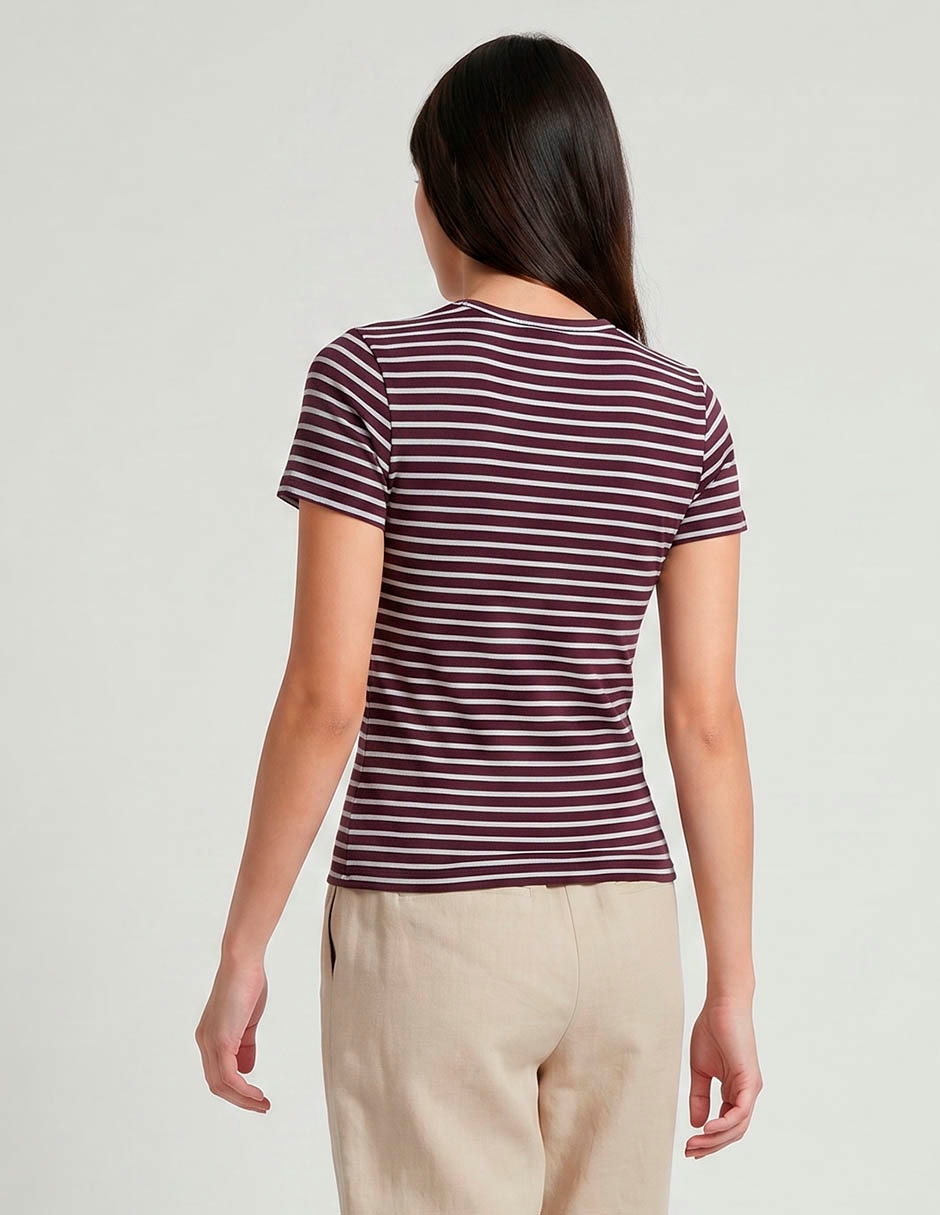 Playera manga corta cuello redondo para mujer 2
