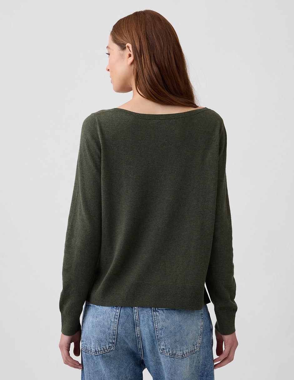 Suéter cuello ojal para mujer 4