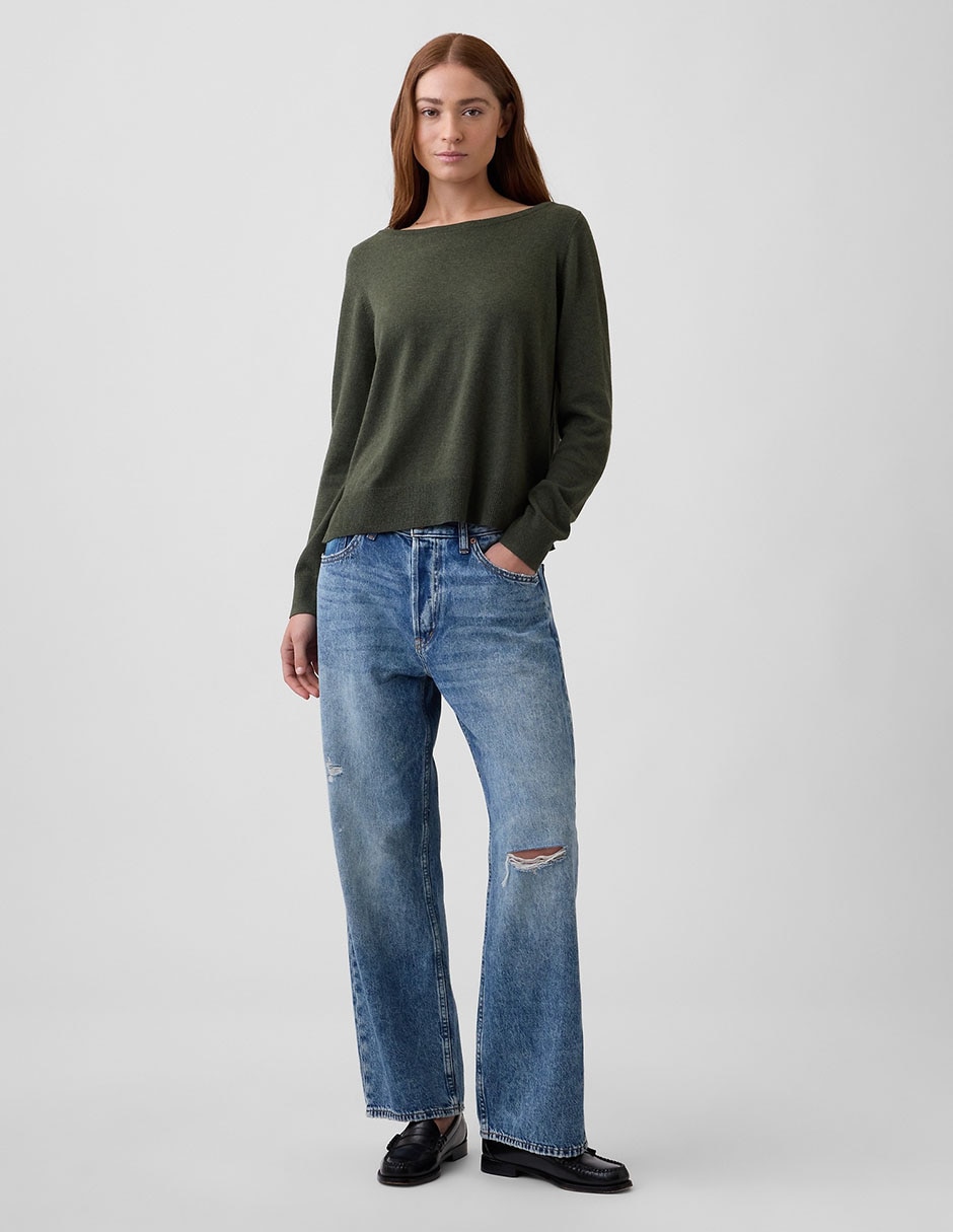 Suéter cuello ojal para mujer 3