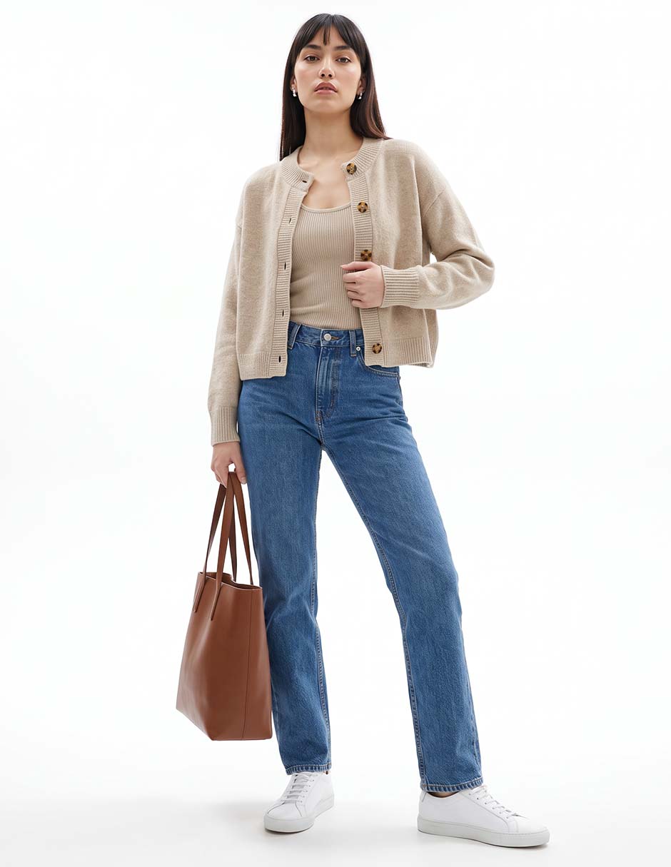 Suéter cuello redondo para mujer