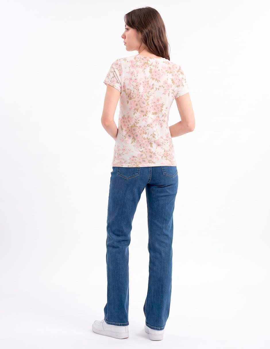 Playera manga corta cuello redondo para mujer 2