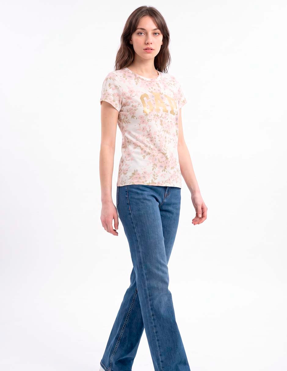 Playera manga corta cuello redondo para mujer 4