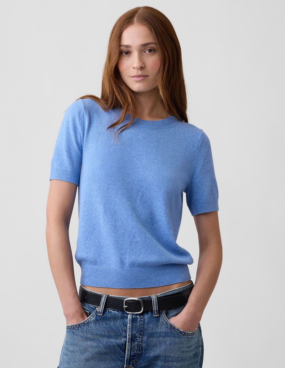 Playera manga corta cuello redondo para mujer Playera manga corta cuello redondo para mujer