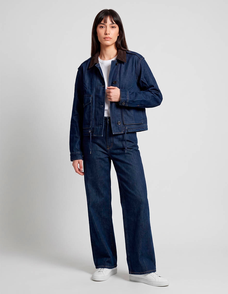 Chamarra casual de mezclilla para mujer
