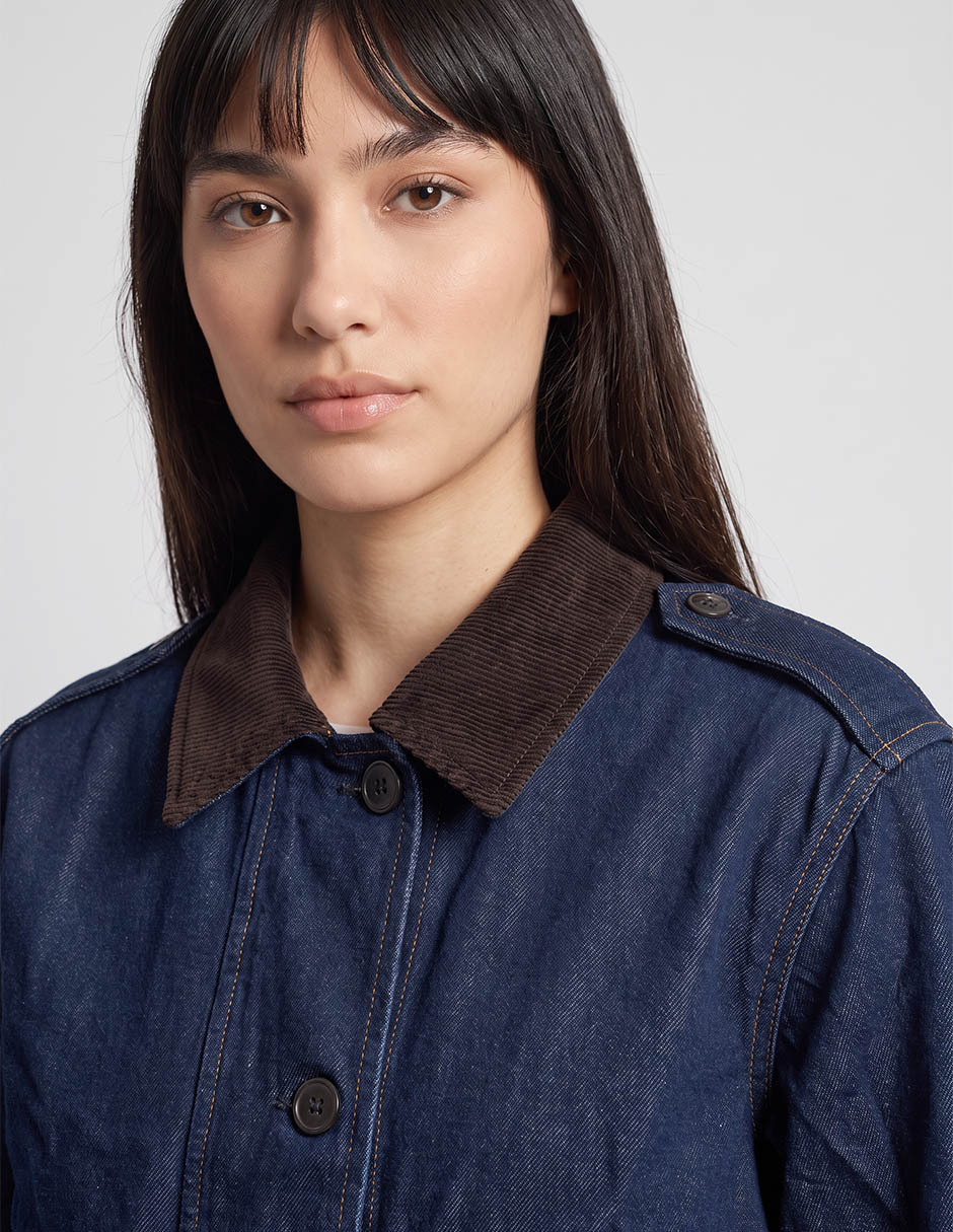 Chamarra casual de mezclilla para mujer 2