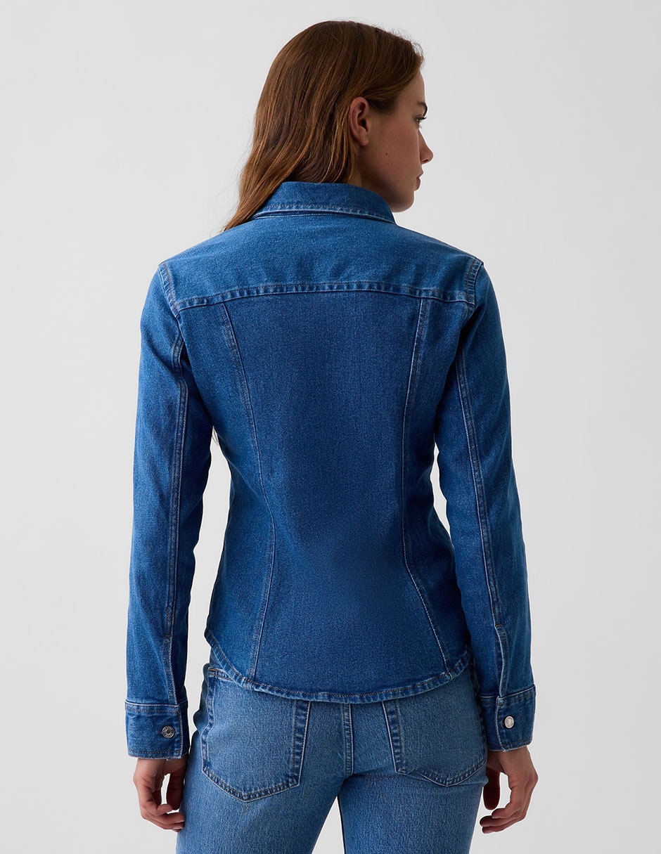 Camisa de algodón manga larga para mujer 4