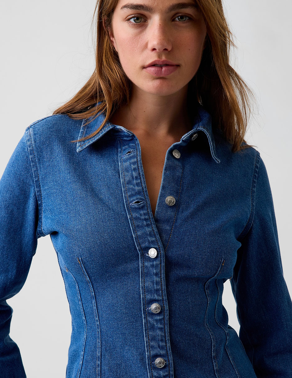 Camisa de algodón manga larga para mujer 3