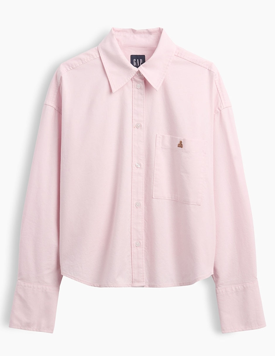 Sobrecamisa de algodón manga larga para mujer 5