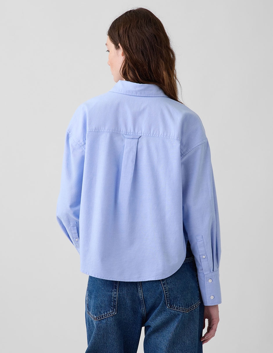 Sobrecamisa de algodón manga larga para mujer 3