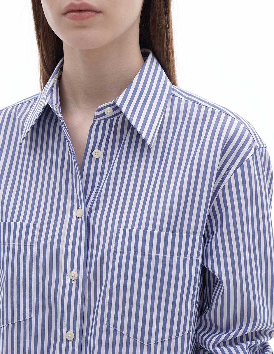 Camisa de algodón manga larga para mujer 4
