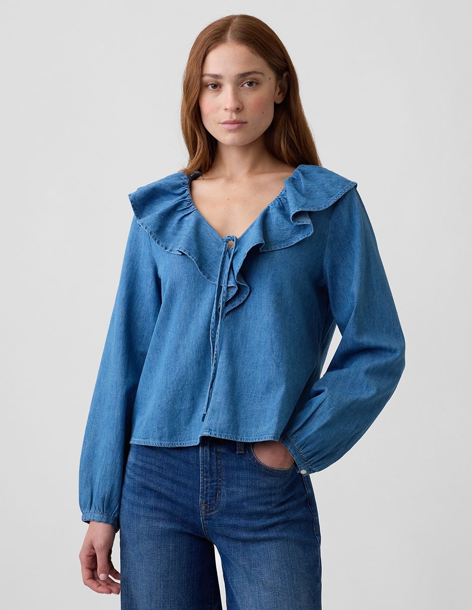 Blusa manga larga para mujer