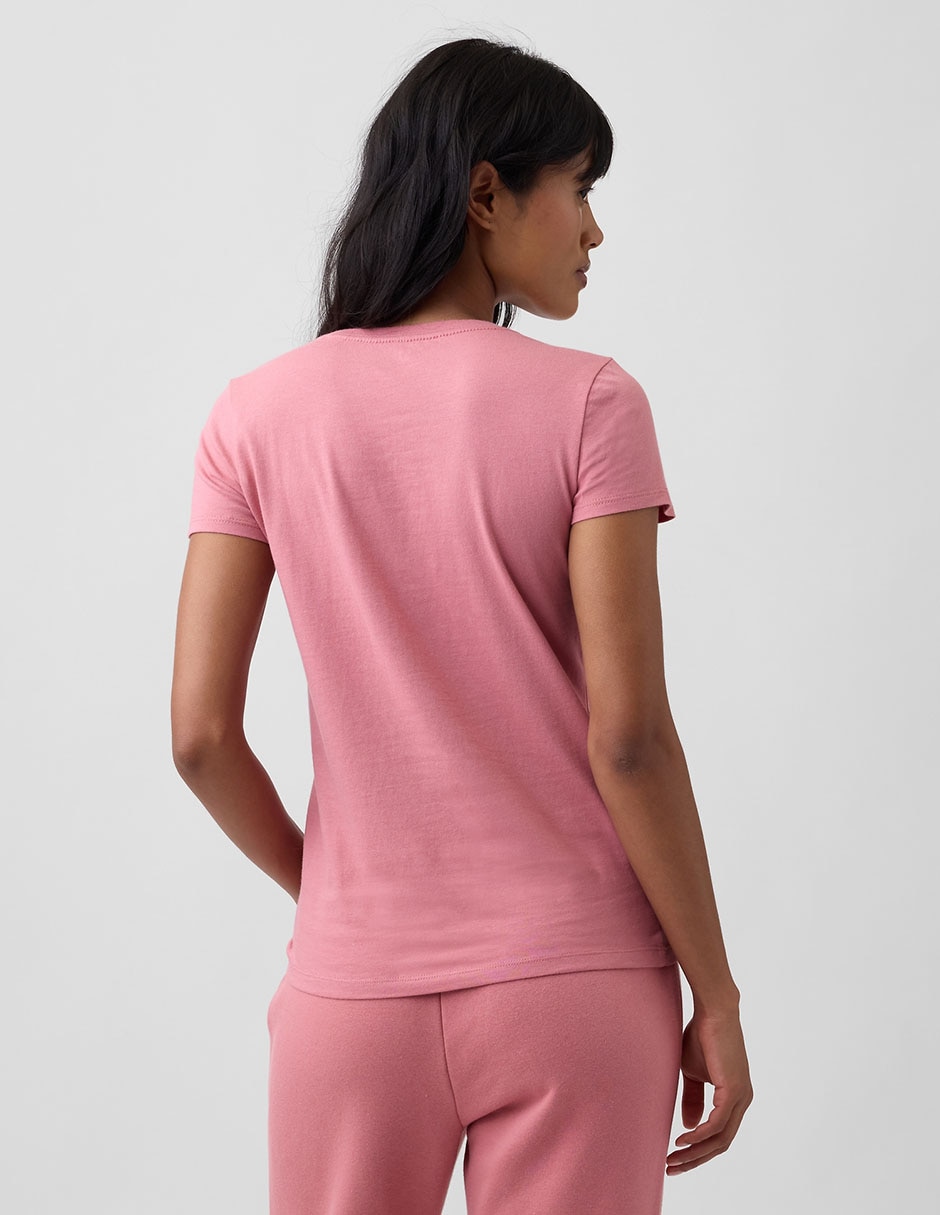 Playera manga corta cuello redondo para mujer 5