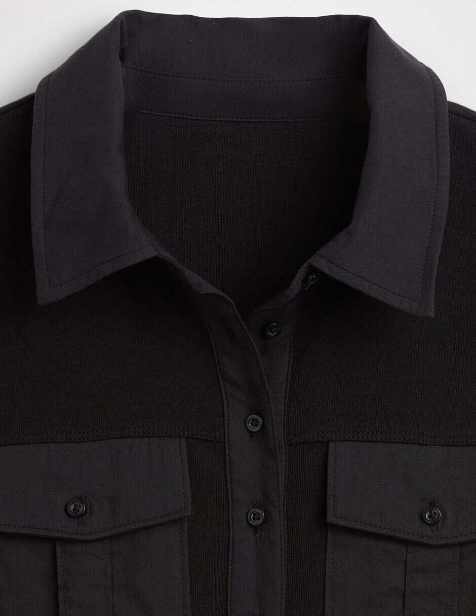 Blusa camisera manga corta para mujer 3