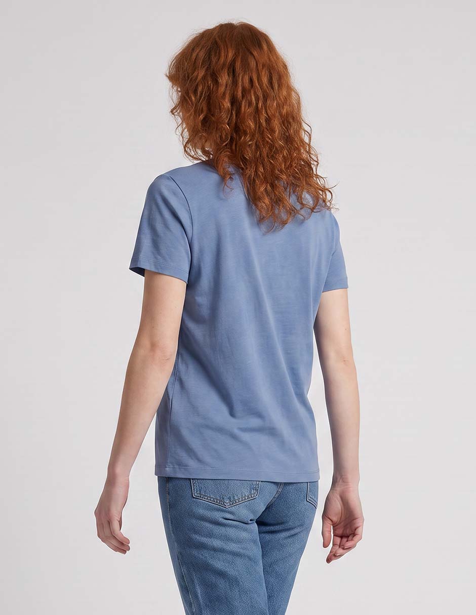 Playera manga corta cuello v para mujer