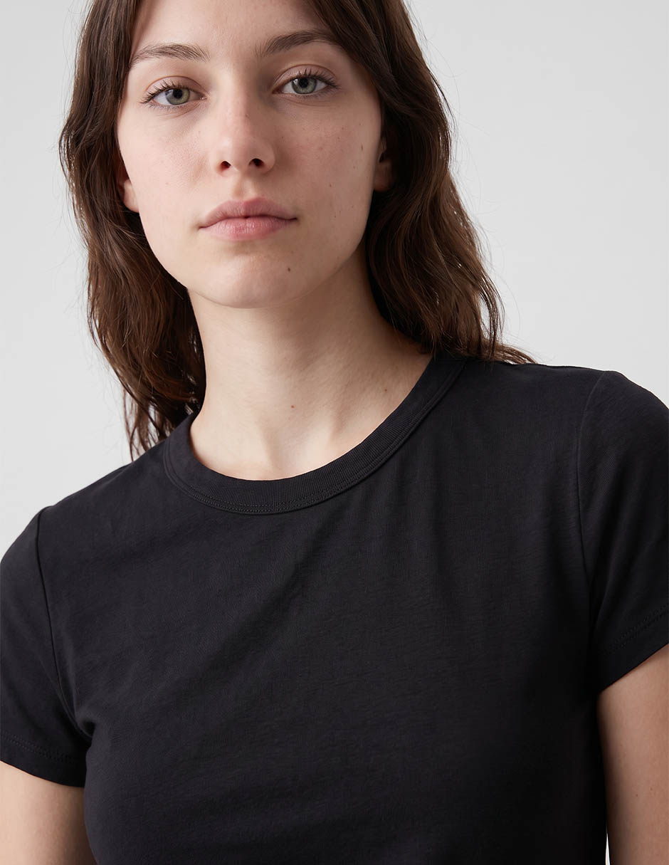 Playera manga corta cuello redondo mujer 4