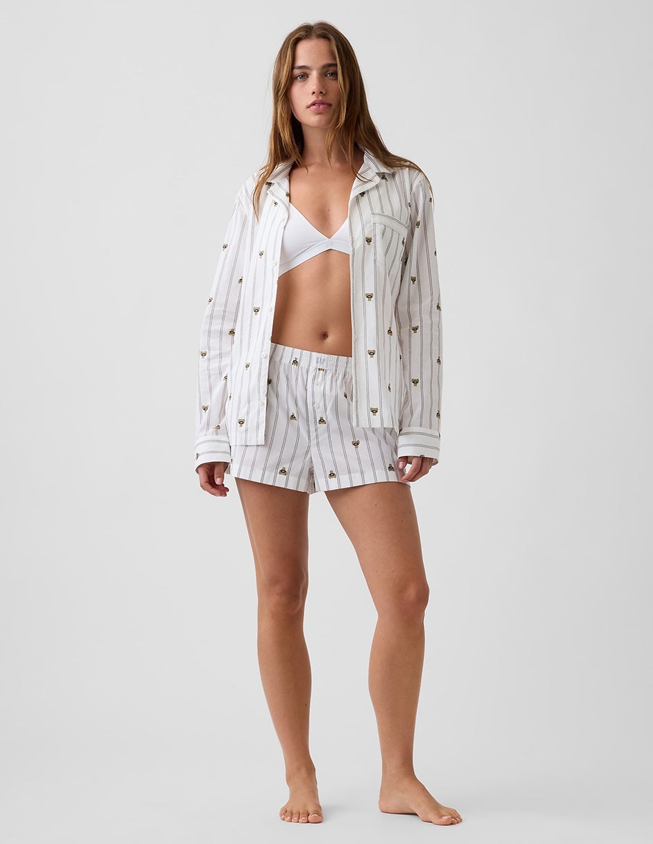 Short pijama de algodón para mujer