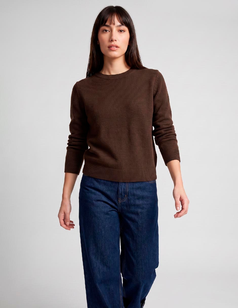 Suéter cuello redondo para mujer 3