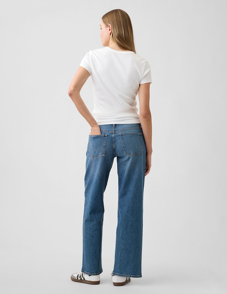 Jeans relaxed wide leg para mujer