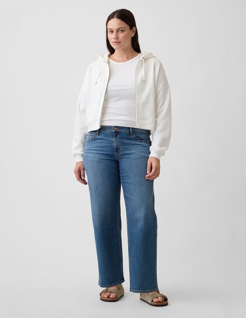 Jeans relaxed wide leg para mujer