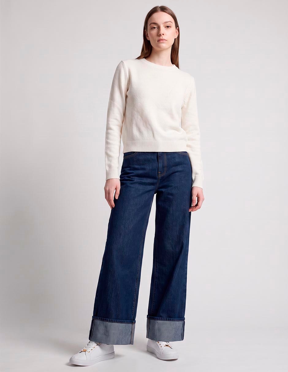 Suéter cuello redondo para mujer