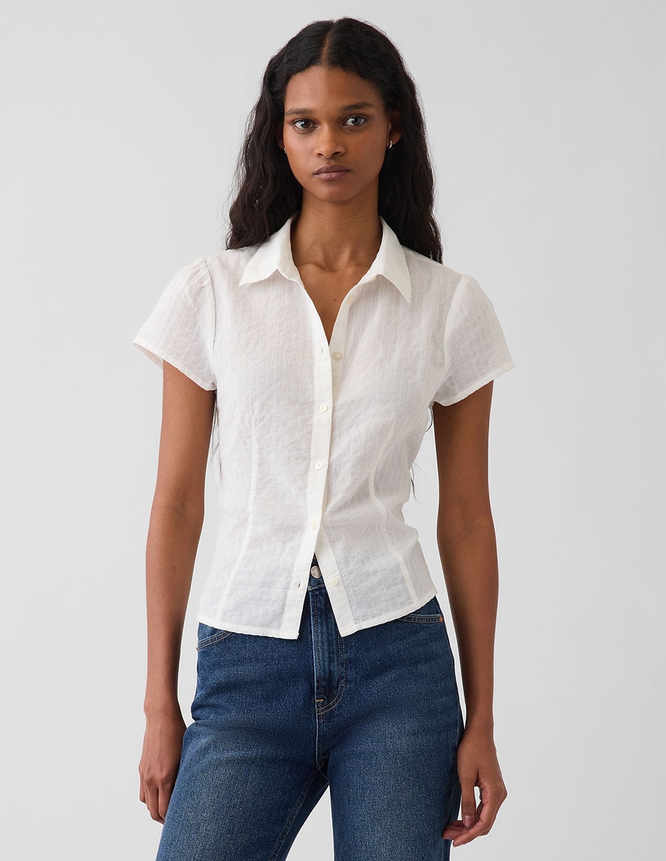 Blusa manga corta para mujer