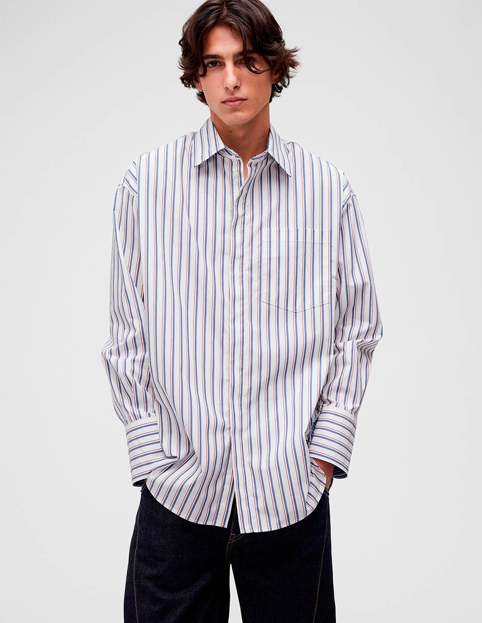 Gap Studio Camisa Big Shirt De Popelina