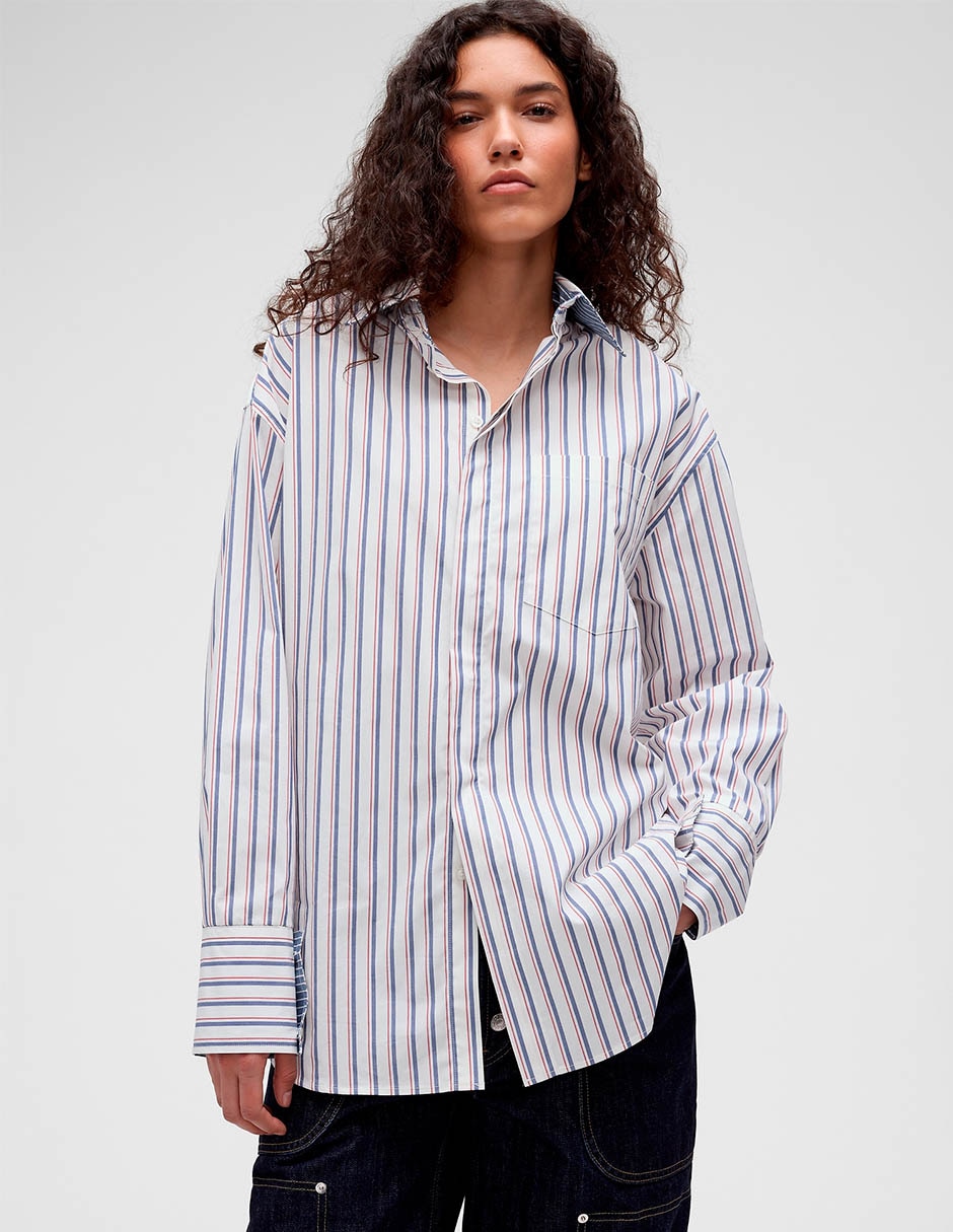 Gap Studio Camisa Big Shirt De Popelina