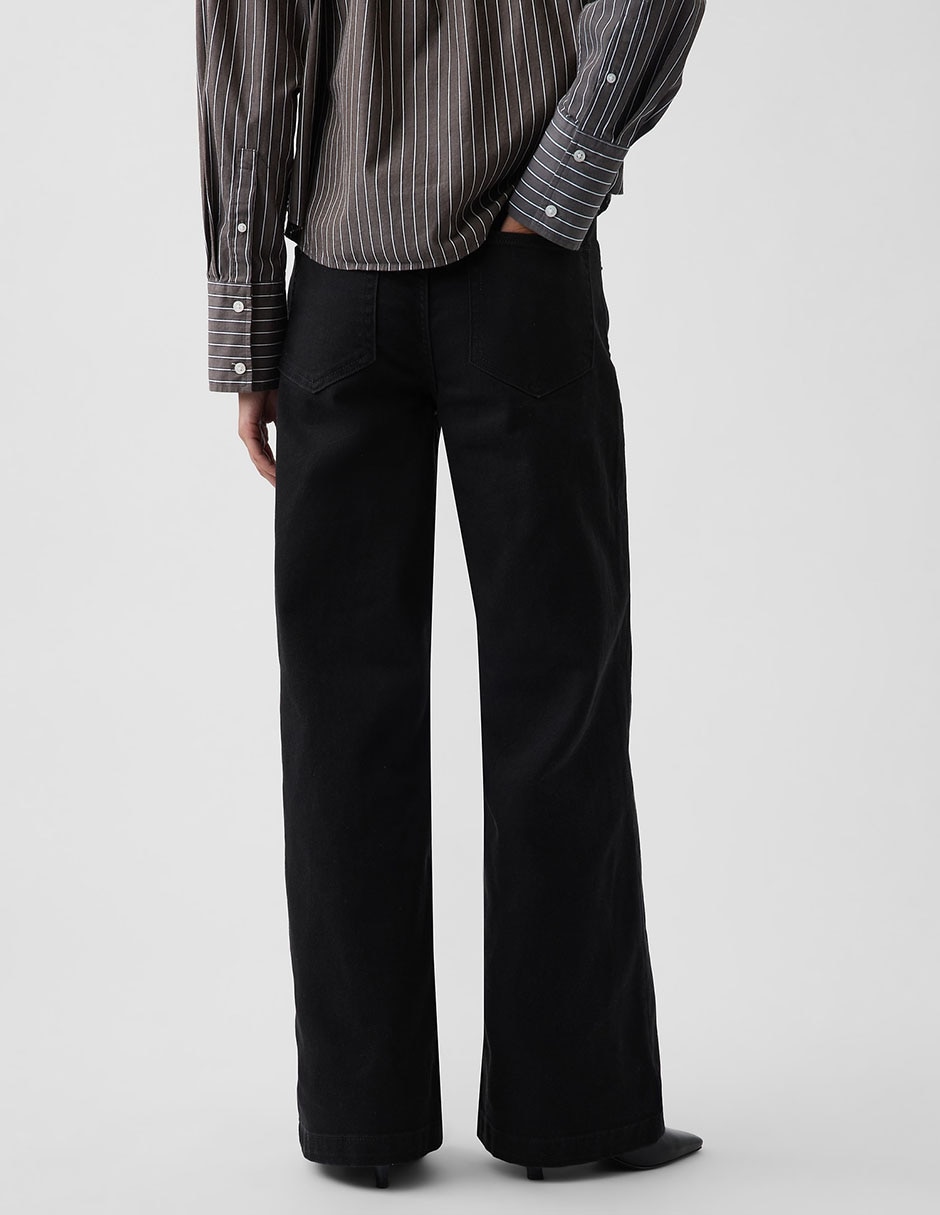 Jeans wide leg corte cintura alta para mujer 3