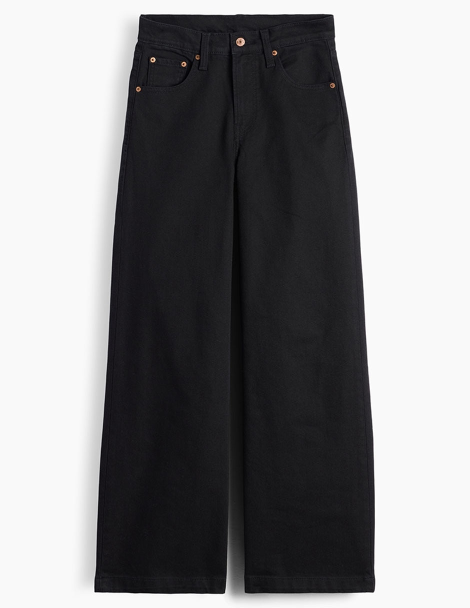 Jeans wide leg corte cintura alta para mujer 6