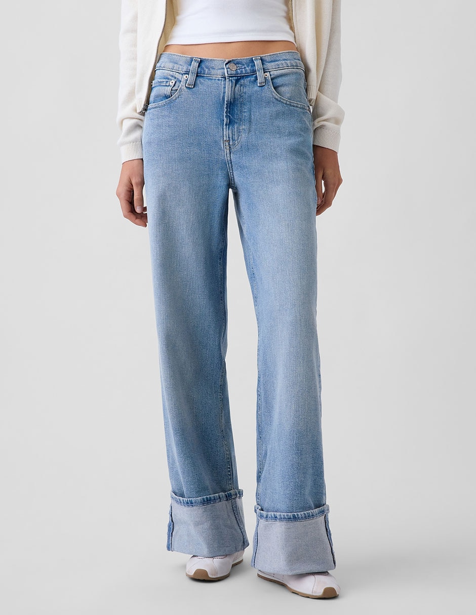 Jeans relaxed wide leg para mujer 5
