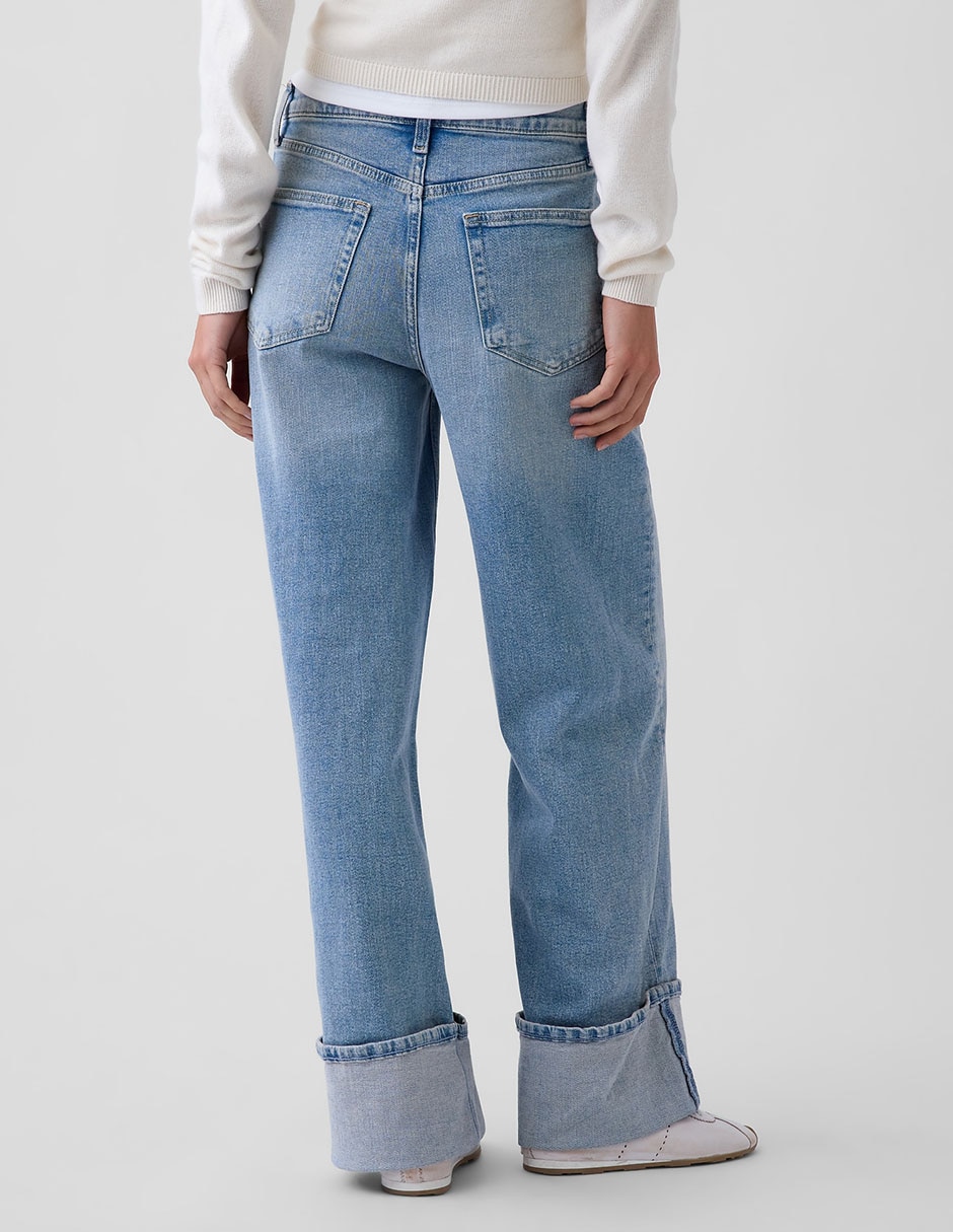 Jeans relaxed wide leg para mujer 3