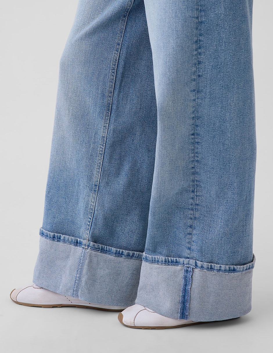 Jeans relaxed wide leg para mujer 2